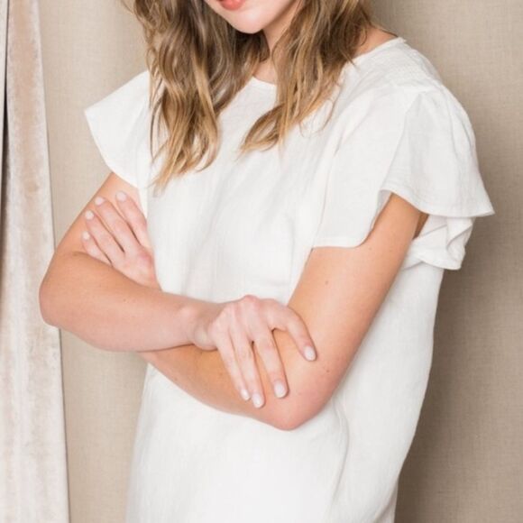 Humanoid Susie Salt Linen Dress 100% linen Italian fabric size small - Picture 8 of 9